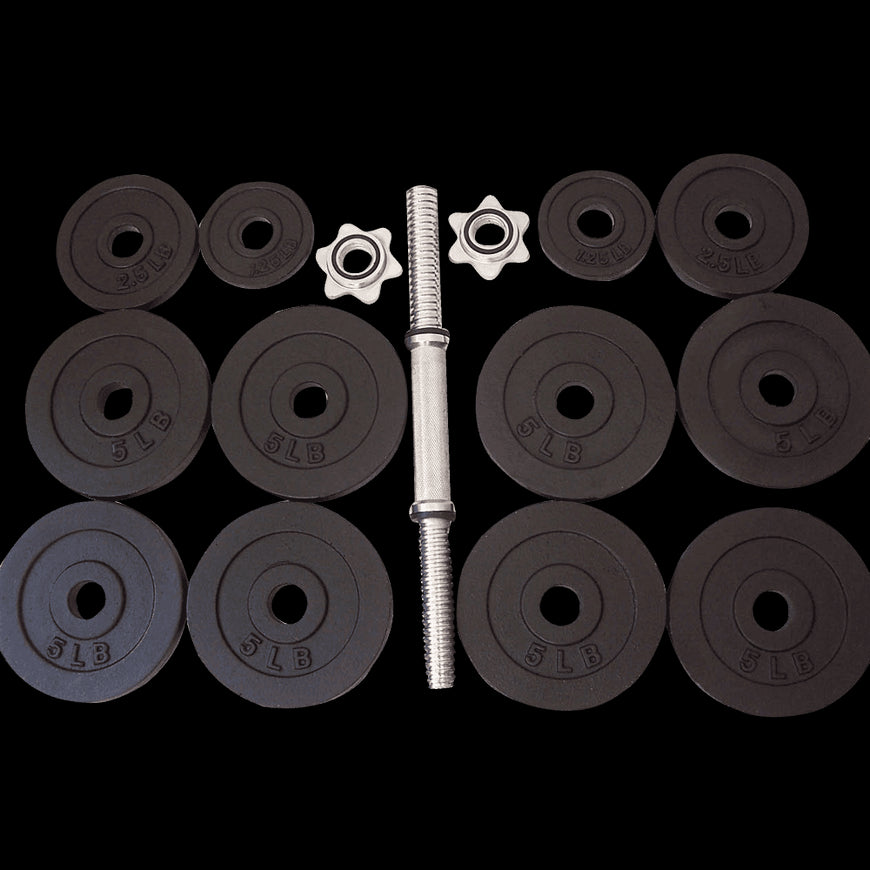 One Pair of Adjustable Dumbbells Cast Iron Total 105 Lbs (3)