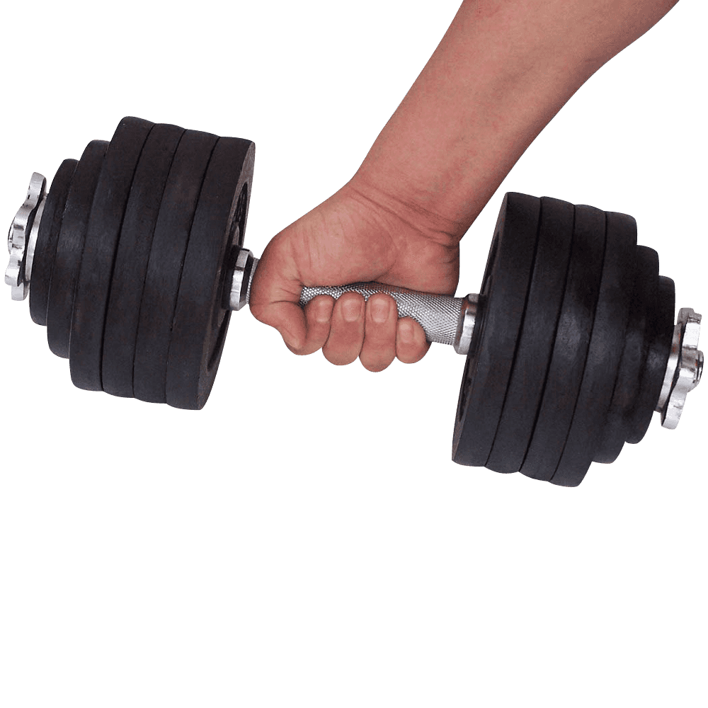One Pair of Adjustable Dumbbells Cast Iron Total 105 Lbs