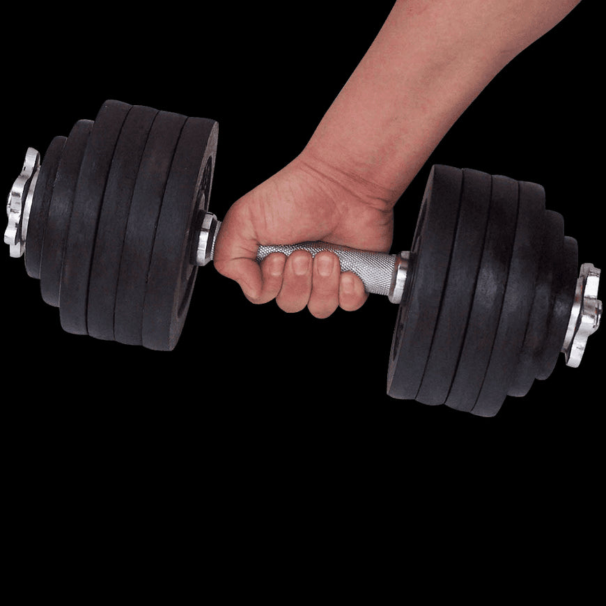 One Pair of Adjustable Dumbbells Cast Iron Total 105 Lbs (4)